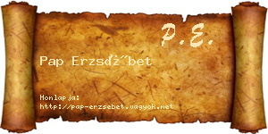 Pap Erzsébet névjegykártya