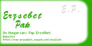 erzsebet pap business card