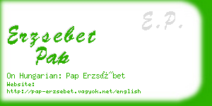 erzsebet pap business card